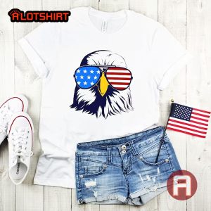 Patriotic Eagle with Sunglasses Shirt Independence Day Shirts