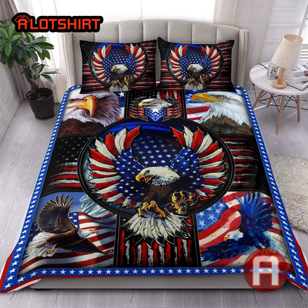 American Eagle American Flag Bedding Set