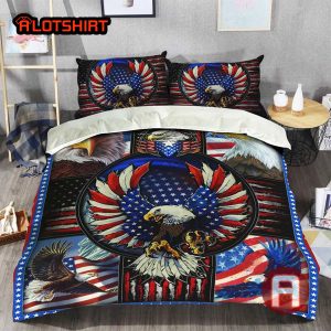 American Eagle American Flag Bedding Set
