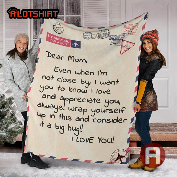 Dear Mom Message Blanket Gift For Mom