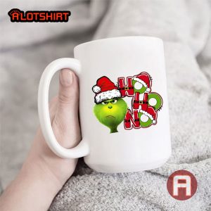Mean Green Ho Ho Ho Santa Grinch Christmas Face The Grinch Tea Coffee Mugs