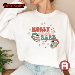 Vintage Holly Jolly Babe Merry Christmas Shirt