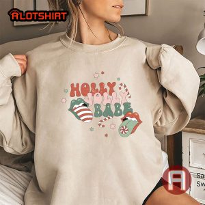 Vintage Holly Jolly Babe Merry Christmas Shirt