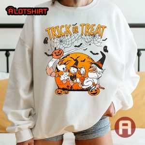 Trick Or Treat Shirt Trio Duck Halloween Pumpkin Shirt
