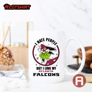 I Hate People But I Love My Atlanta Falcons Christmas The Grinch NFL Team Coffee Mug