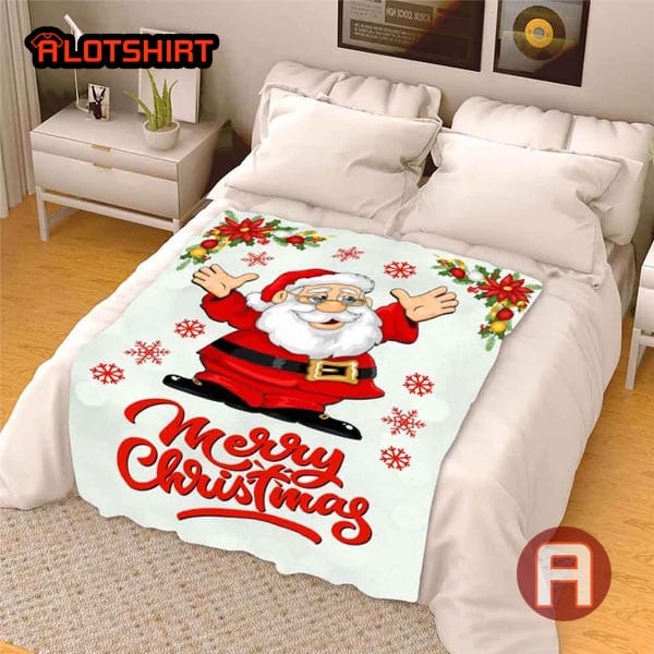 Santa Claus Merry Christmas Blanket Gift For Family