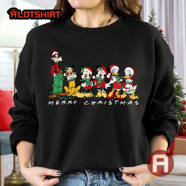 Funny Disney Mickey And Friends Merry Christmas Shirt