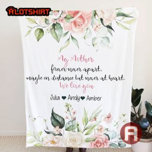 Personalized Floral Blanket Gift For Mom