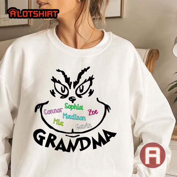 Personalized Grandma Grinch Christmas Shirt Gift For Mom