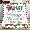 Personalized Mimi Santa Claus Christmas Blanket For Mom