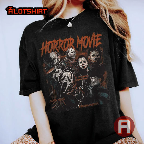 Retro 90s Horror Movies Vintage Horror Halloween Shirt