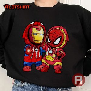 Spider Man And Iron Man Cute Friends Marvel Halloween Shirt