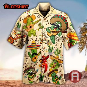 Cactus Mexican Singing Tropical Hawaiian Shirt