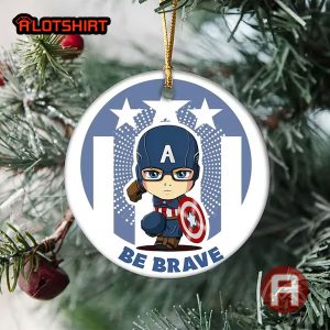 Personalized Captain America Christmas Ornament