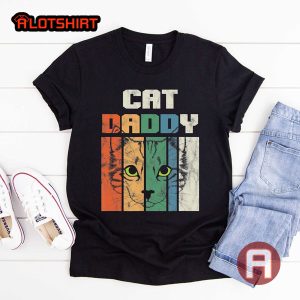 Vintage Cat Daddy Shirt Gift For Dad