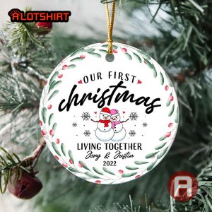 Personalized First Christmas Living Together Ornament