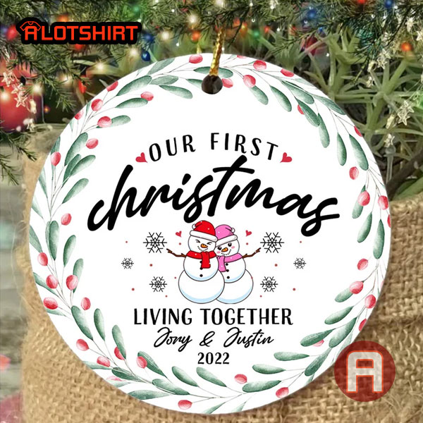 Personalized First Christmas Living Together Ornament