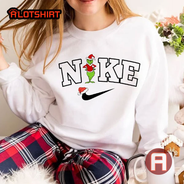 Funny Nike Santa Grinch Christmas Snow Shirt