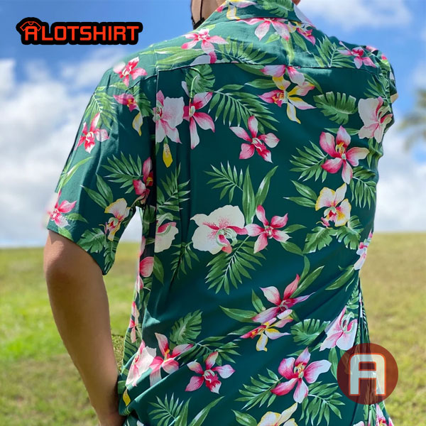 Hibiscus Aloha Hawaiian Shirt Green
