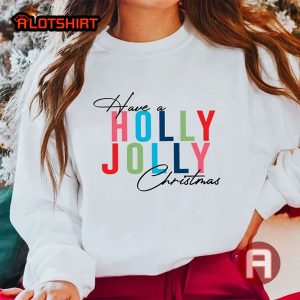 Holly Jolly Rainbow Style Christmas Shirt