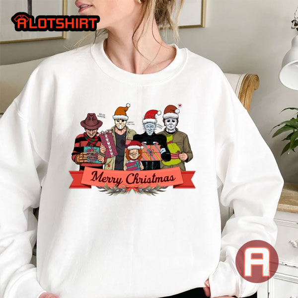 Horror Movie Characters Christmas Shirt Gift