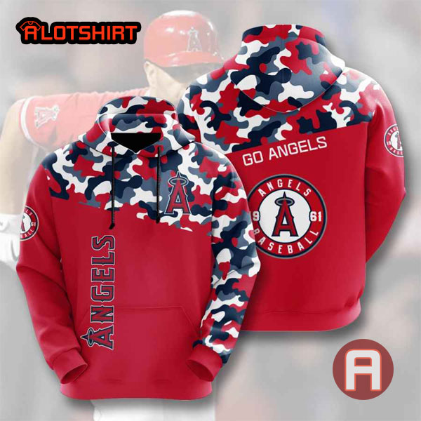 Baseball MLB Los Angeles Angels Usa 3D Hoodie