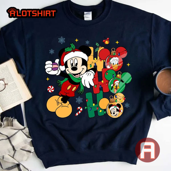 Disneyland Ho Ho Ho Mickey And Friends Merry Christmas Shirt