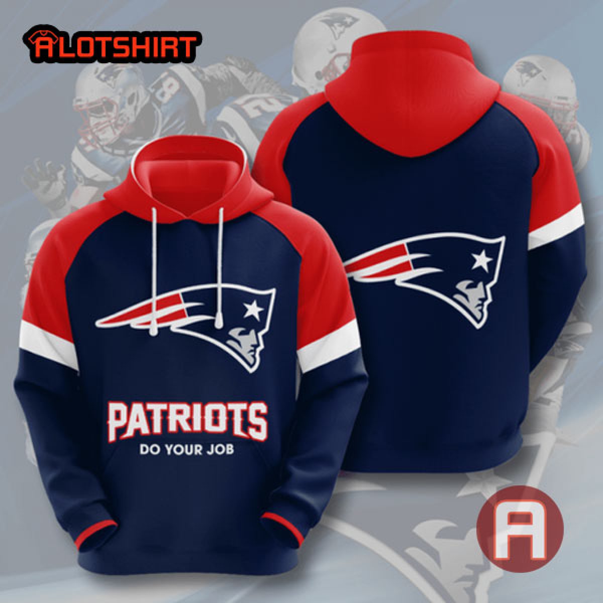 New England Patriots Hoodie 3D Cartoon Player Cute Shirt - Reallgraphics