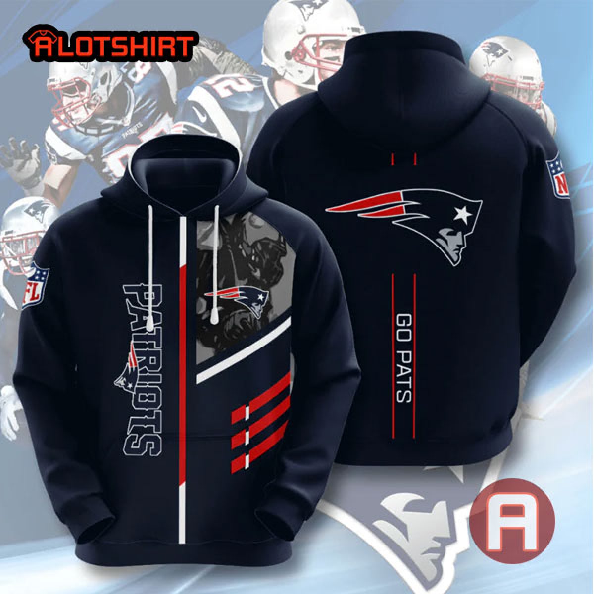 16% OFF New England Patriots Hoodies Mens Sweathsirt 3D Skull