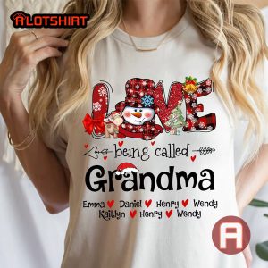 Personalized Love Being Called Grandma Christmas Shirt