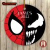 Personalized Spiderman And Venom Face Christmas Ornament