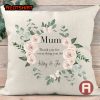 Personalized Floral Pillow Thank Mum Gift For Mom