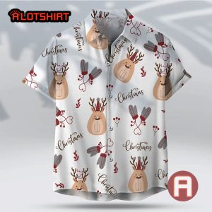 Cute Reindeer Christmas Unisex Hawaiian Shirt