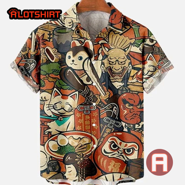 Funny Retro Japanese Hawaiian Shirt