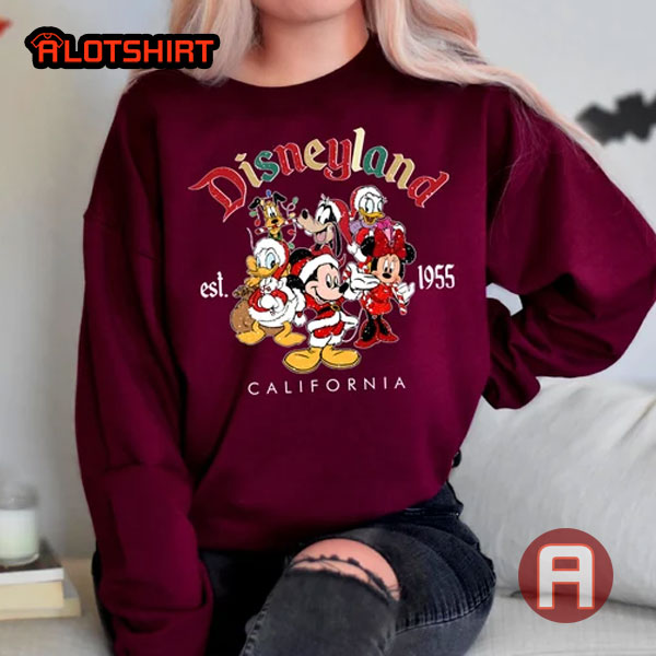 Funny Disneyland Mickey And Friends Est 1955 Christmas Shirt