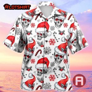 Funny Skulls Christmas Hawaiian Shirt
