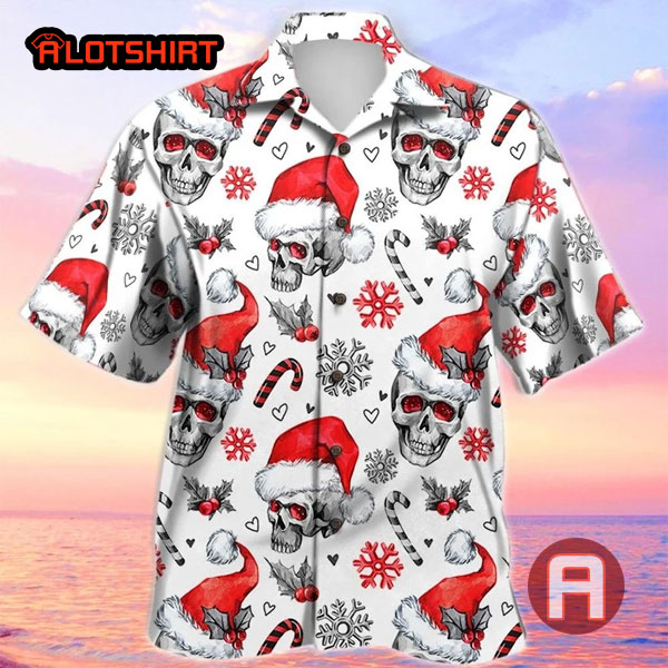 Funny Skulls Christmas Hawaiian Shirt