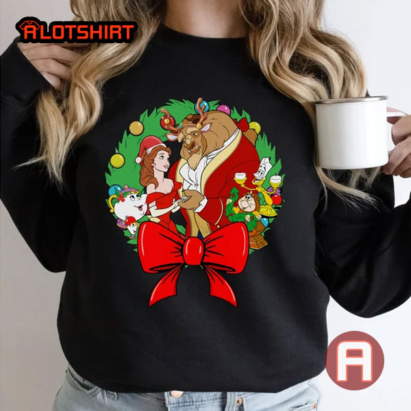 Beauty And The Beast Characters Merry Christmas Shirt