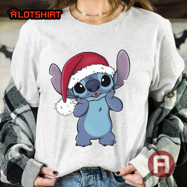Cute Disney Santa Stitch Christmas Shirt