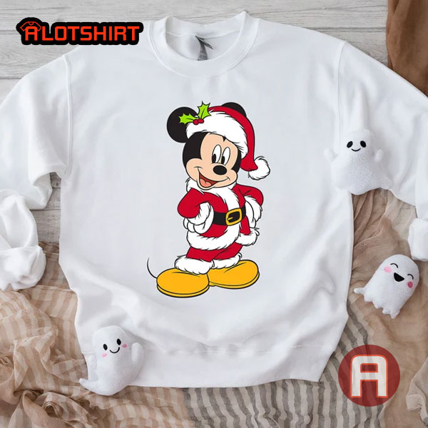 Disney Santa Mickey Mouse Christmas Shirt