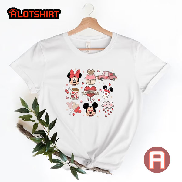 Disney Mickey Mouse And Minnie Happy Valentine's Day Shirt