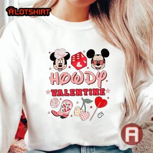 Disney Mickey And Minnie Howdy Valentine Shirt