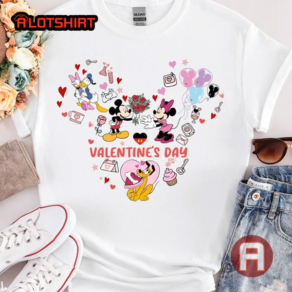 Disney Mickey And Minnie Friends Valentine's Day Shirt