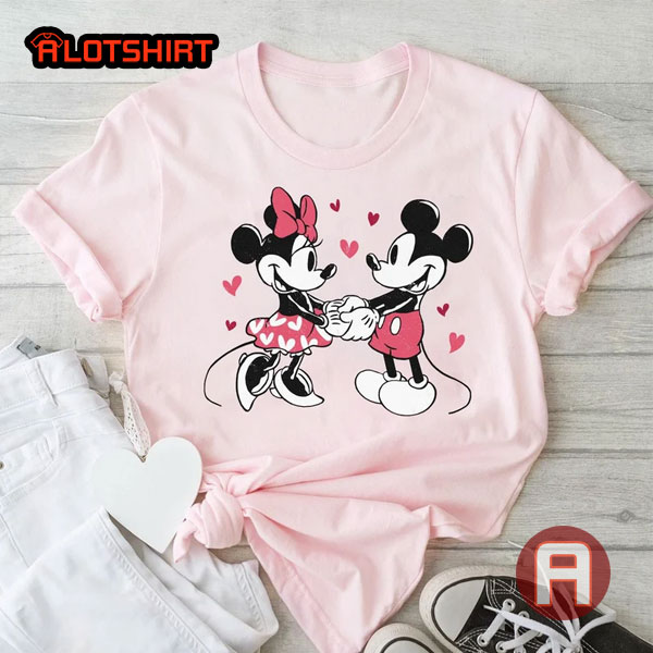 Disney Mickey Mouse And Minnie Mouse Valentine's Day Shirt