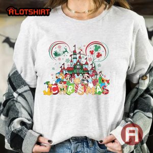 Castle Disneyland Mickey and Friends Merry Christmas Shirt