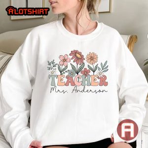 Personalized Wildflowers Teacher Shirt