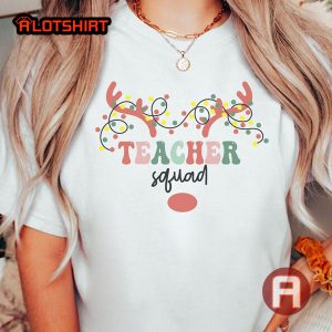 Reindeer Teacher Squad Christmas Shirt
