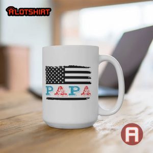 American Flag Papa Coffee Mug