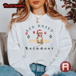 Pitbull Red Nosed Reindeer Christmas Shirt