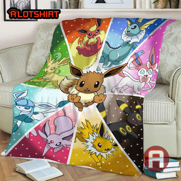 Pokemon Multi Eevee Evolutions Blanket
